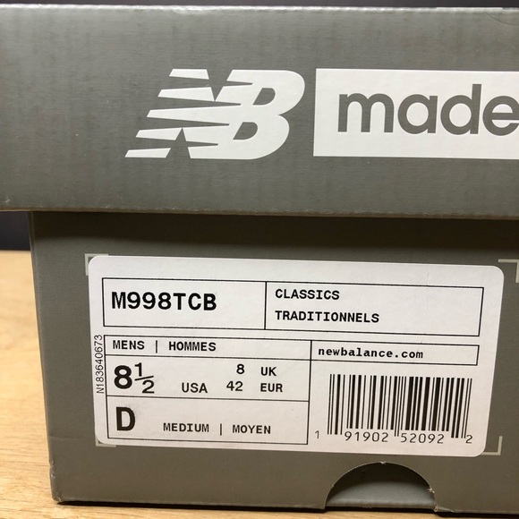 New Balance M998 Pony Hair Made in USA M998TCB - Picture 7 of 7